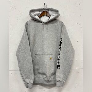 Carhartt Loose Fit Midweight Logo Sleeve Graphic Sweatshirt, S, Heather Gray